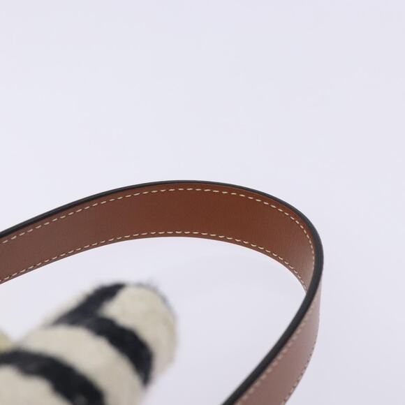 CELINE Teen Drawstring Hand Bag Canvas Leather White Gold - Picture 8 of 12